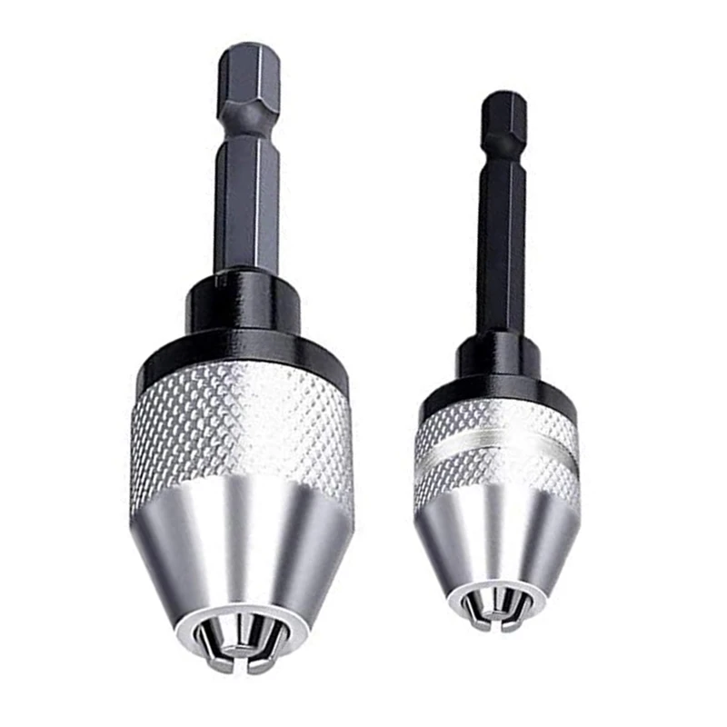 2 Pcs Hex Shank Keyless Drill Chuck 1/4 Inch Fast Change Adapter Converter Drill Adapter (0.3mm-3.6mm 0.3mm-6.5mm)
2 Pcs Hex Shank Keyless Drill Chuck 1/4 Inch Fast Change Adapter Converter Drill Adapter (0.3mm-3.6mm 0.3mm-6.5mm)