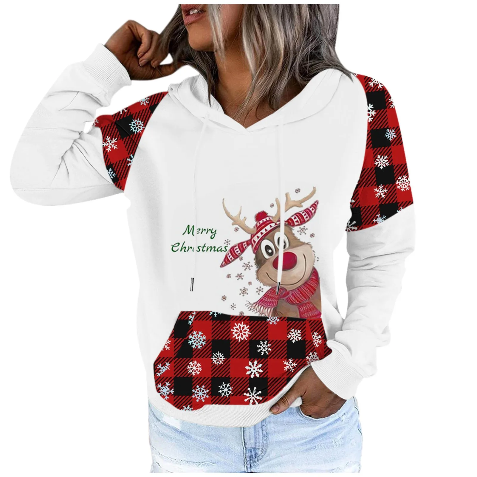 Winter Christmas Elk Print Long Sleeve Hoodies Sweatshirts O-Neck Pullover Tops Xmas Aesthetic Female clothing Hooded Sweatshirt
Winter Christmas Elk Print Long Sleeve Hoodies Sweatshirts O-Neck Pullover Tops Xmas Aesthetic Female clothing Hooded Sweatshirt