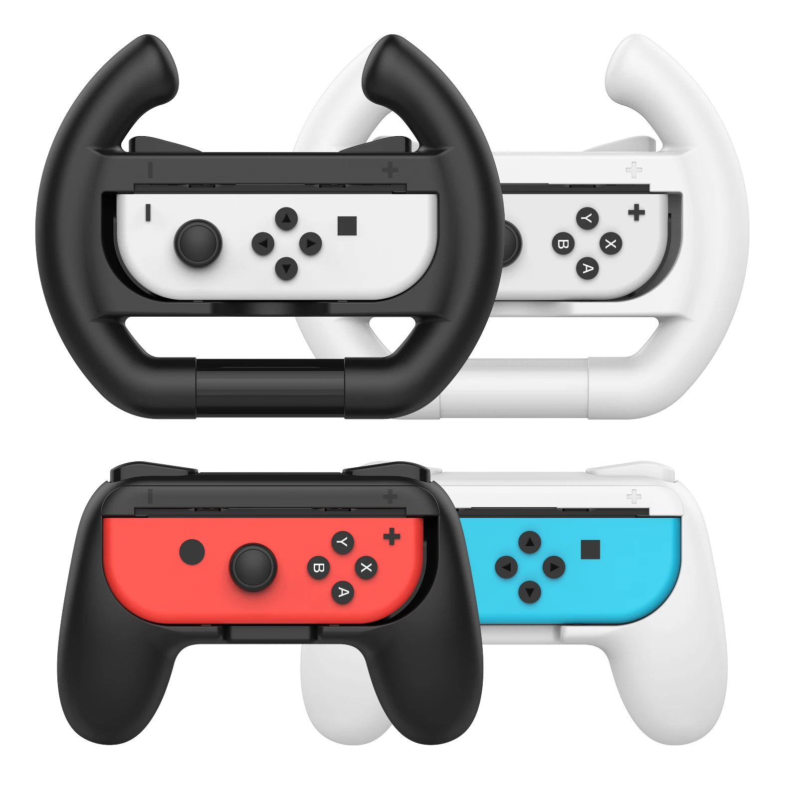 Руль и захваты для Nintendo Switch OLED 2021/Switch Joy-Con,2 шт. руля для гоночного руля и 2 шт. ручек
Руль и захваты для Nintendo Switch OLED 2021/Switch Joy-Con,2 шт. руля для гоночного руля и 2 шт. ручек