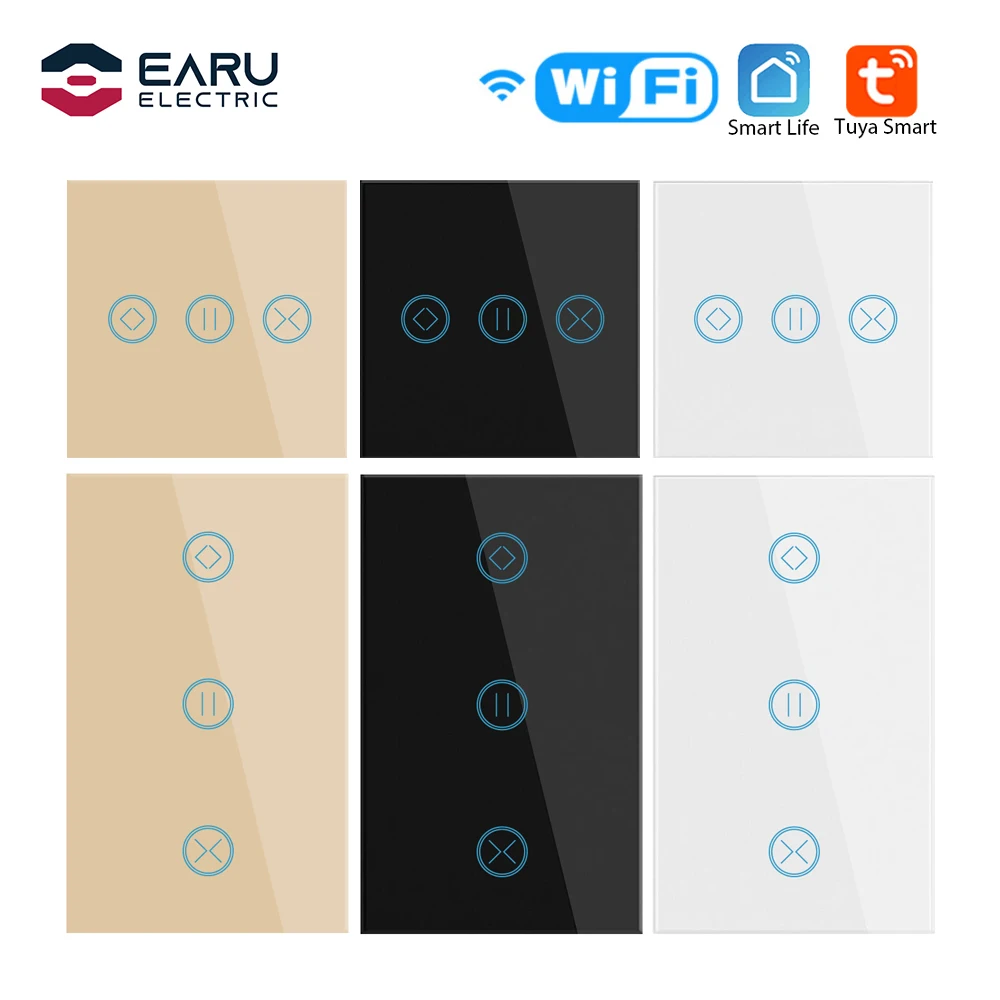 US EU WiFi Smart Touch Curtain Roller Blinds Motor Switch Wall Touch Switch Tuya APP With Alexa Google Home
US EU WiFi Smart Touch Curtain Roller Blinds Motor Switch Wall Touch Switch Tuya APP With Alexa Google Home