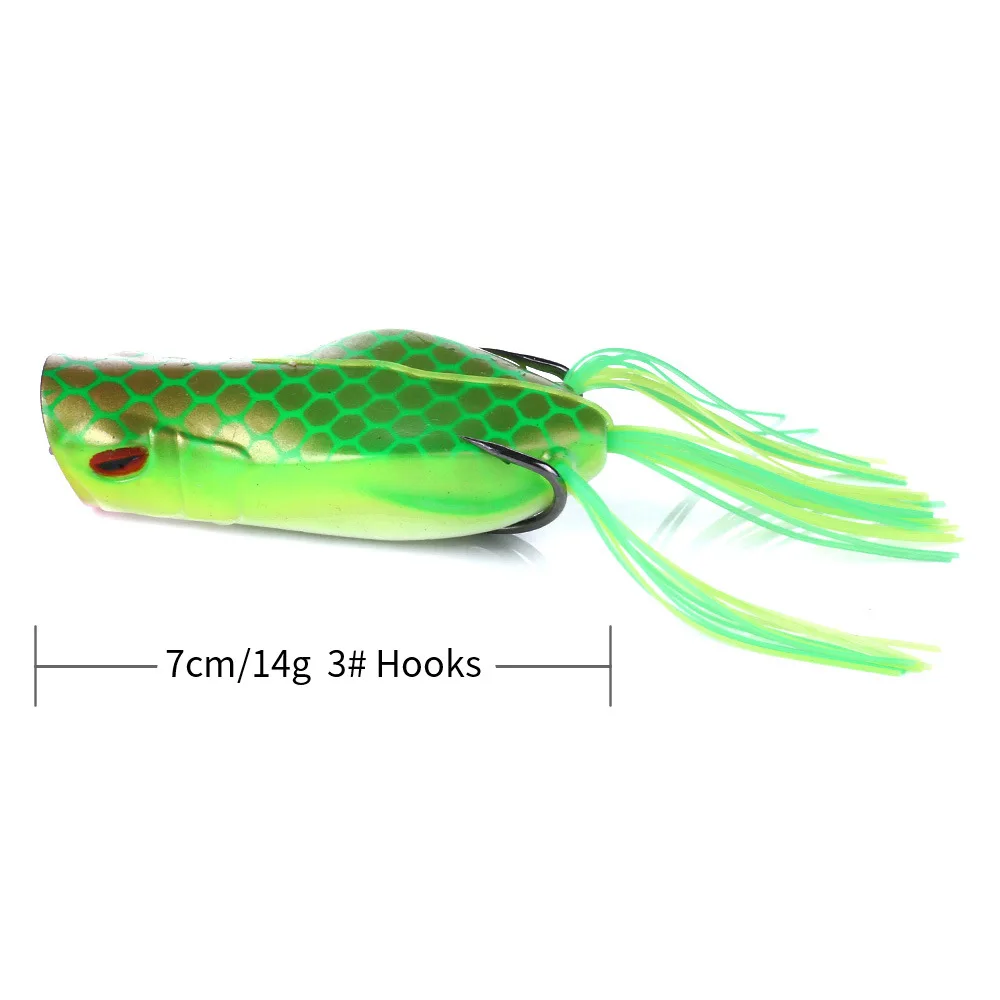 7cm 14g Soft Frog Lure Hard Bass Bait Snake Head Lure Topwater Popper Frog Black Fish Perch Fishing Lures Carp Fish Lures Tackle
7cm 14g Soft Frog Lure Hard Bass Bait Snake Head Lure Topwater Popper Frog Black Fish Perch Fishing Lures Carp Fish Lures Tackle