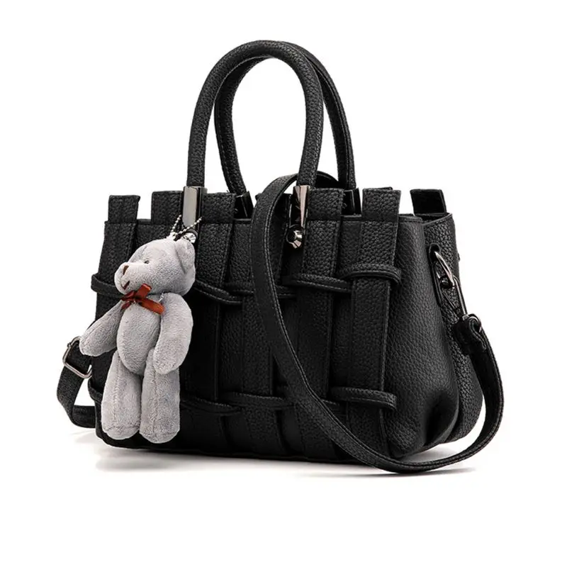 Women Lady Handbag Shoulder Bags Tote Purse Leather Top Handle Bag Messenger Satchel with Cute Bear Pendant
Women Lady Handbag Shoulder Bags Tote Purse Leather Top Handle Bag Messenger Satchel with Cute Bear Pendant