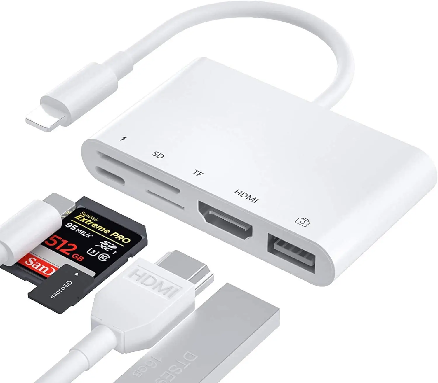 Переходник Lightning/HDMI 5 в 1 для Apple iPhone, iPad, кабель 1080P AV, кардридер SD, TF, USB-адаптер для зарядки камеры
Переходник Lightning/HDMI 5 в 1 для Apple iPhone, iPad, кабель 1080P AV, кардридер SD, TF, USB-адаптер для зарядки камеры