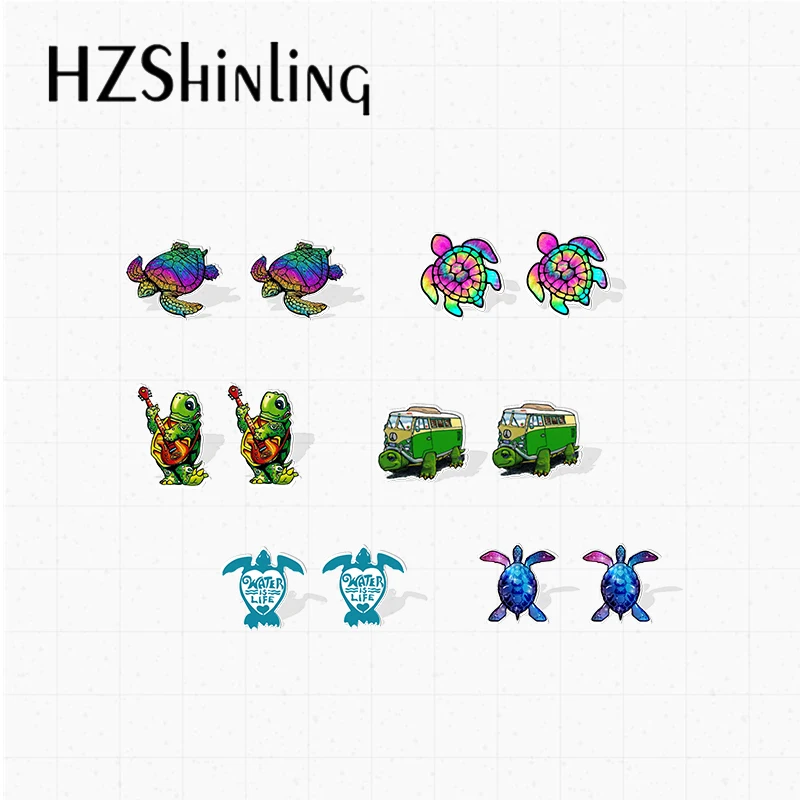 Серьги-гвоздики из эпоксидной смолы и акрила, 2021 
Серьги-гвоздики из эпоксидной смолы и акрила, 2021