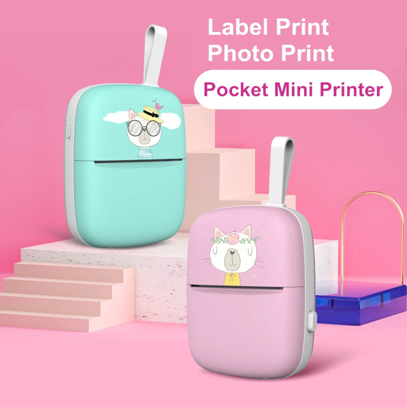 Cute Student Pocket Mini Bluetooth Printer Portable Photo Picture Printer HD Thermal Label Printer
Cute Student Pocket Mini Bluetooth Printer Portable Photo Picture Printer HD Thermal Label Printer