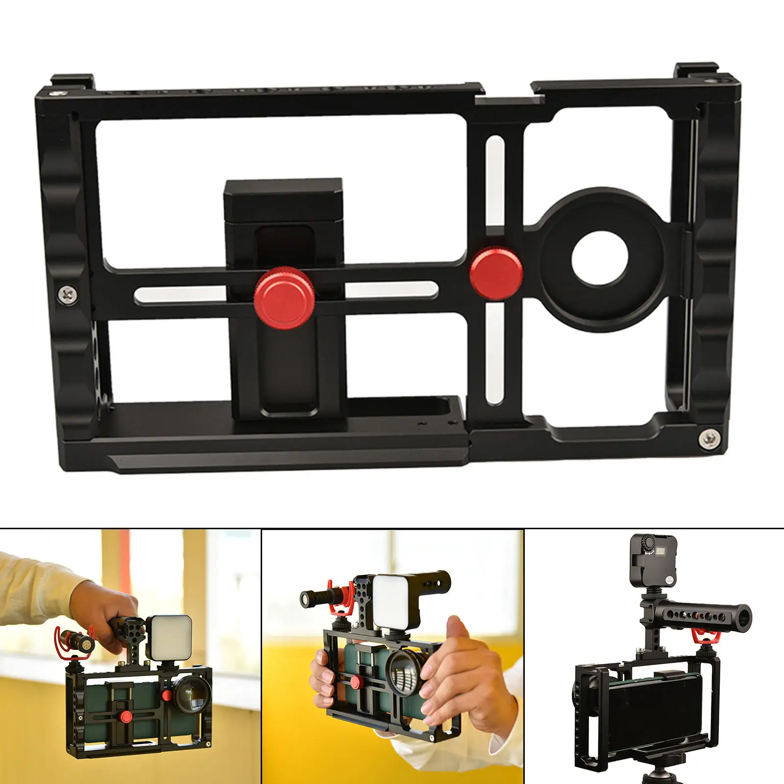 Smartphone Video Rig Tripod Mount Holder Handheld Grip Phone Stabilizer for Huawei Android Youtubers Videomakers Movie-Makers
Smartphone Video Rig Tripod Mount Holder Handheld Grip Phone Stabilizer for Huawei Android Youtubers Videomakers Movie-Makers