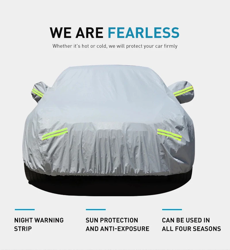 2021 New Hot Waterproof Outer Membrane Full Car Cover UV Resistant Fabric Breathable Outdoor Rain Snow Ice Resistant
2021 New Hot Waterproof Outer Membrane Full Car Cover UV Resistant Fabric Breathable Outdoor Rain Snow Ice Resistant