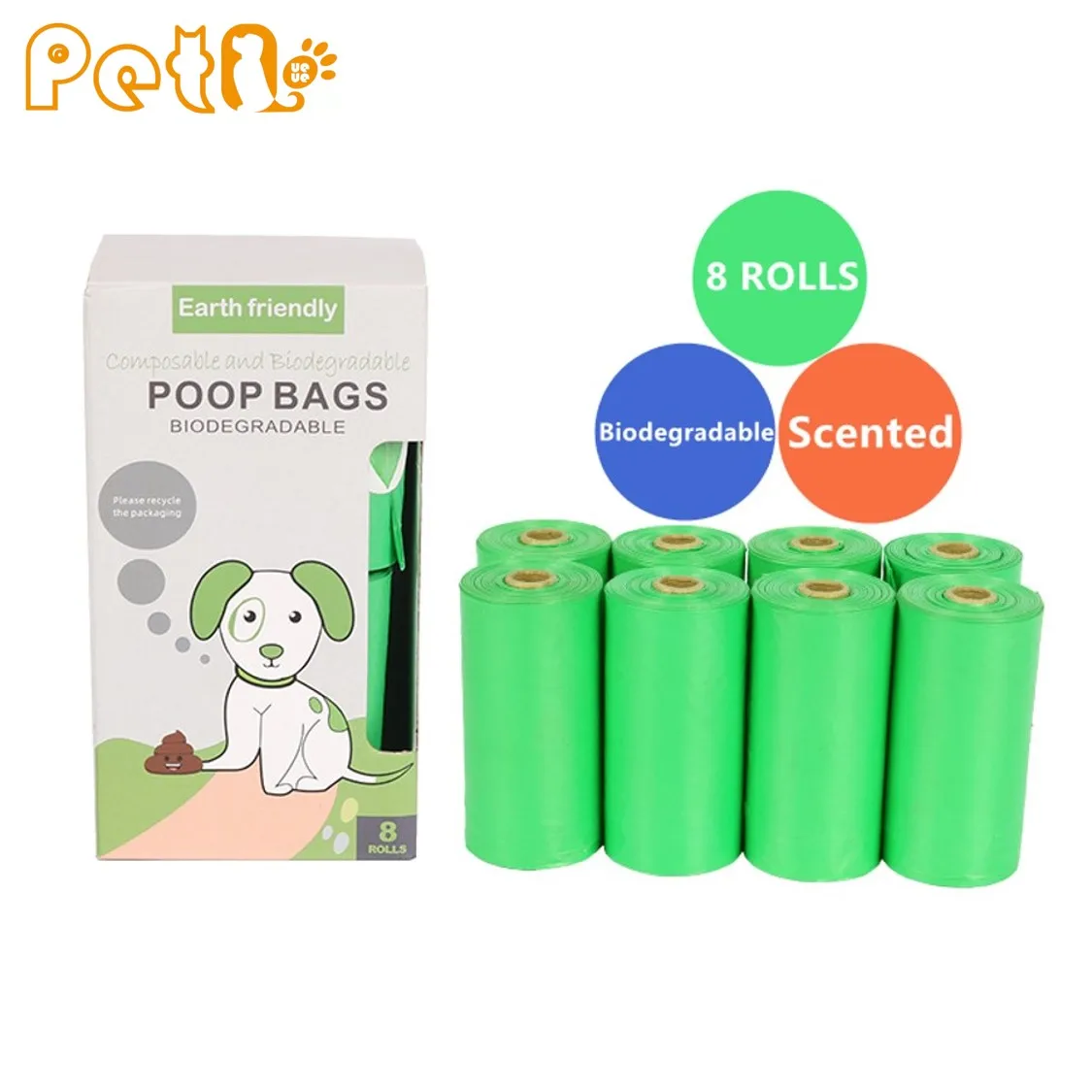 PetQueue Wholesale Pet Poop Bag Dropshipping 8 Rolls Eco Friendly Biodegradable Dog Cat Pet Poop Bags Scented Garbage Bag
PetQueue Wholesale Pet Poop Bag Dropshipping 8 Rolls Eco Friendly Biodegradable Dog Cat Pet Poop Bags Scented Garbage Bag