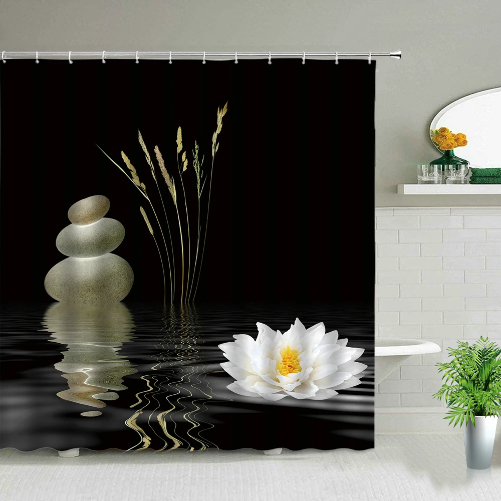 Zen Landscape Shower Curtains Flowers Plant Green Bamboo Black Stone Scenery Bathroom Decor Waterproof Cloth Hanging Curtain Set
Zen Landscape Shower Curtains Flowers Plant Green Bamboo Black Stone Scenery Bathroom Decor Waterproof Cloth Hanging Curtain Set