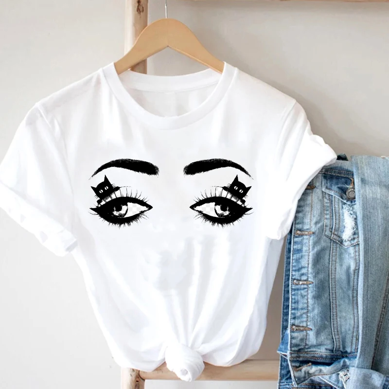 Funny Cute Original Design Short Sleeve T-Shirts For Girls Interesting Eyelash Summer Women's Clothing Fashion T-Shirt For Girls
Funny Cute Original Design Short Sleeve T-Shirts For Girls Interesting Eyelash Summer Women's Clothing Fashion T-Shirt For Girls