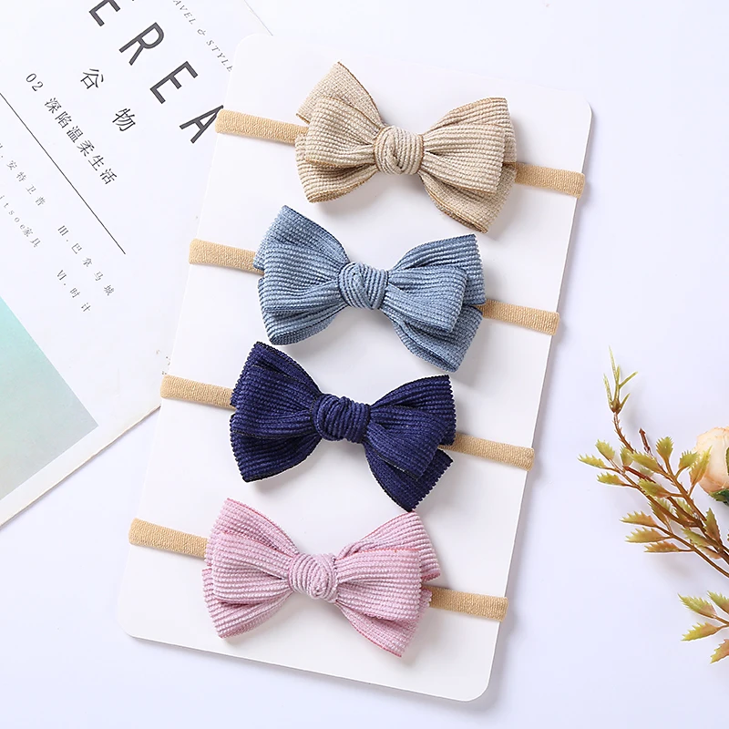 Newborn Baby Corduroy Bows Headbands Double Layer Soild Fabric Knot Thin Nylon Hairbands
Newborn Baby Corduroy Bows Headbands Double Layer Soild Fabric Knot Thin Nylon Hairbands
