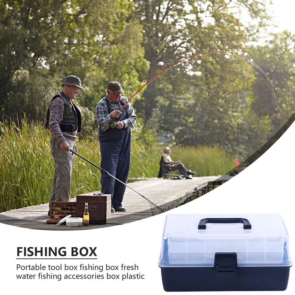 Fishing Box Portable 3 Layer Fishing Tackle Storage Case for Fish Lures Sinkers Swivels Floats Hooks Line Accessories
Fishing Box Portable 3 Layer Fishing Tackle Storage Case for Fish Lures Sinkers Swivels Floats Hooks Line Accessories