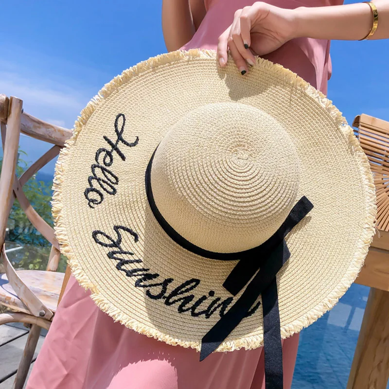 Straw Hat Women Summer Big Wide Brim Embroidery Sun Protection Adjustable Floppy Foldable Beach Hats for Women 2021
Straw Hat Women Summer Big Wide Brim Embroidery Sun Protection Adjustable Floppy Foldable Beach Hats for Women 2021