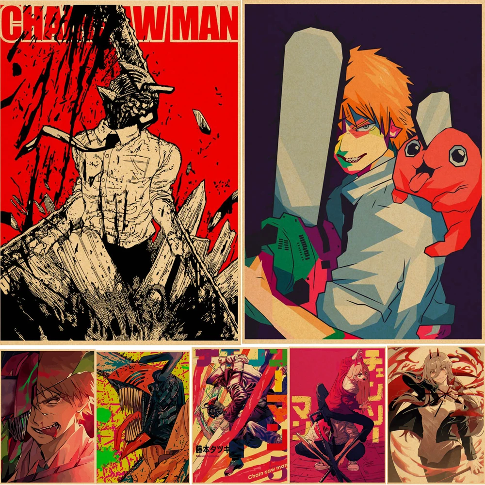 Hot Japanese Anime Chainsaw Man Posters Retro Kraft Paper Prints High Quality Art Painting For Home Decor Wall Stickers
Hot Japanese Anime Chainsaw Man Posters Retro Kraft Paper Prints High Quality Art Painting For Home Decor Wall Stickers