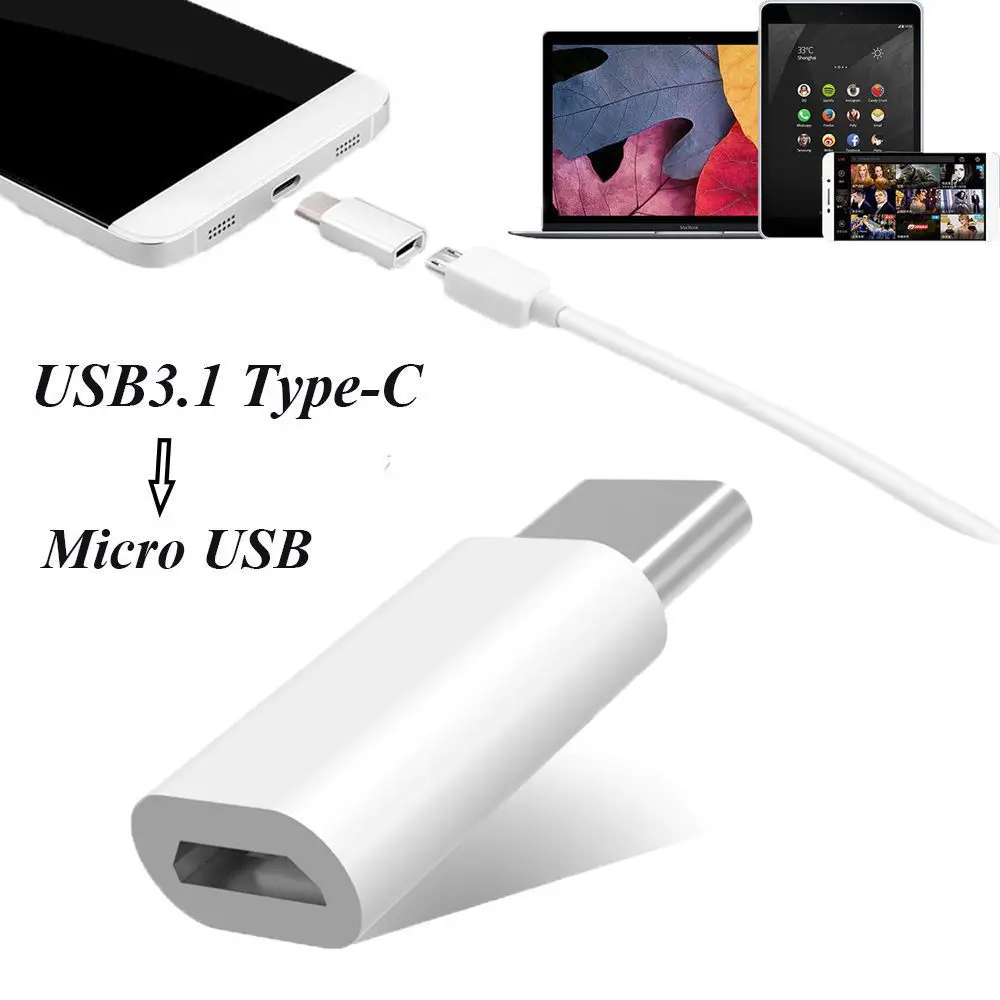 New USB 3.1 Type C Male to Micro USB Female Converter Adapter For Tablet Phone
New USB 3.1 Type C Male to Micro USB Female Converter Adapter For Tablet Phone