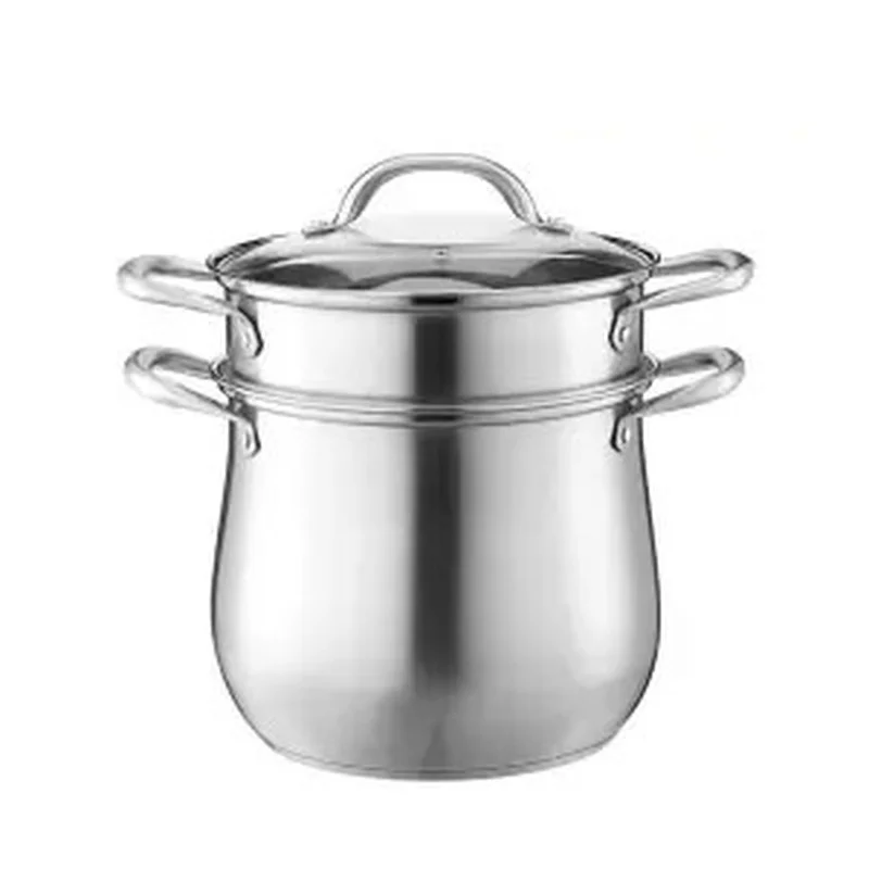 Stock Pot Stainless Steel Double Bottom Gas Induction Cooker General Purpose Stew Pot Large Capacity Thickened Pot with Overflow
Stock Pot Stainless Steel Double Bottom Gas Induction Cooker General Purpose Stew Pot Large Capacity Thickened Pot with Overflow