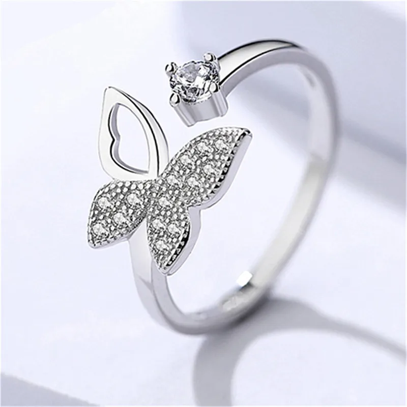 Cute Zircon Butterfly Rings For Girl Party Accessories Vintage Silver Plated Women Bride Wedding Ring Adjustable Sweet Lady Gift
Cute Zircon Butterfly Rings For Girl Party Accessories Vintage Silver Plated Women Bride Wedding Ring Adjustable Sweet Lady Gift