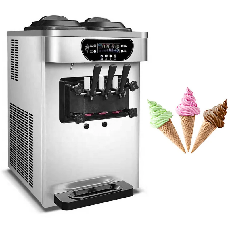 Three Heads Ice Cream Machine For Dessert Shops Commercial 2100W Desktop Low Noise Ice Cream Maker
Three Heads Ice Cream Machine For Dessert Shops Commercial 2100W Desktop Low Noise Ice Cream Maker