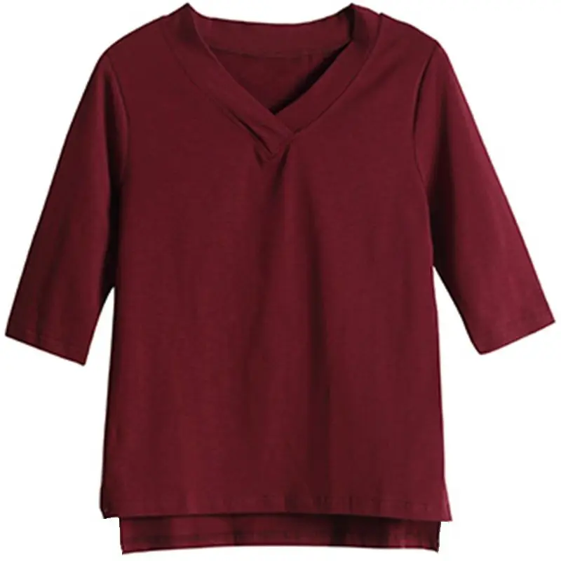 2021 New Spring Autumn Women Classic Cotton Blouse Female Plus Size V-neck Three Quarter Sleeve Shirts Casual Tops Clothes Q97
2021 New Spring Autumn Women Classic Cotton Blouse Female Plus Size V-neck Three Quarter Sleeve Shirts Casual Tops Clothes Q97