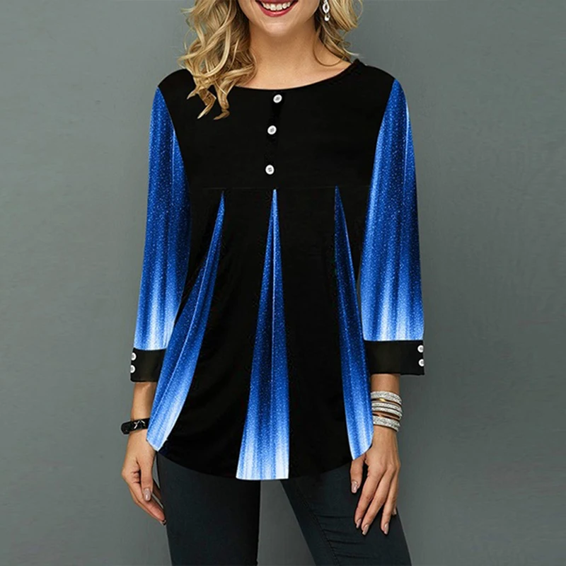 Spring Tunic Patchwork Women's Shirt Blouse 3/4 Sleeves Buttons Tops and Blouses Womens 2020 Autumn Fashion Shirts Plus Size 2XL
Spring Tunic Patchwork Women's Shirt Blouse 3/4 Sleeves Buttons Tops and Blouses Womens 2020 Autumn Fashion Shirts Plus Size 2XL