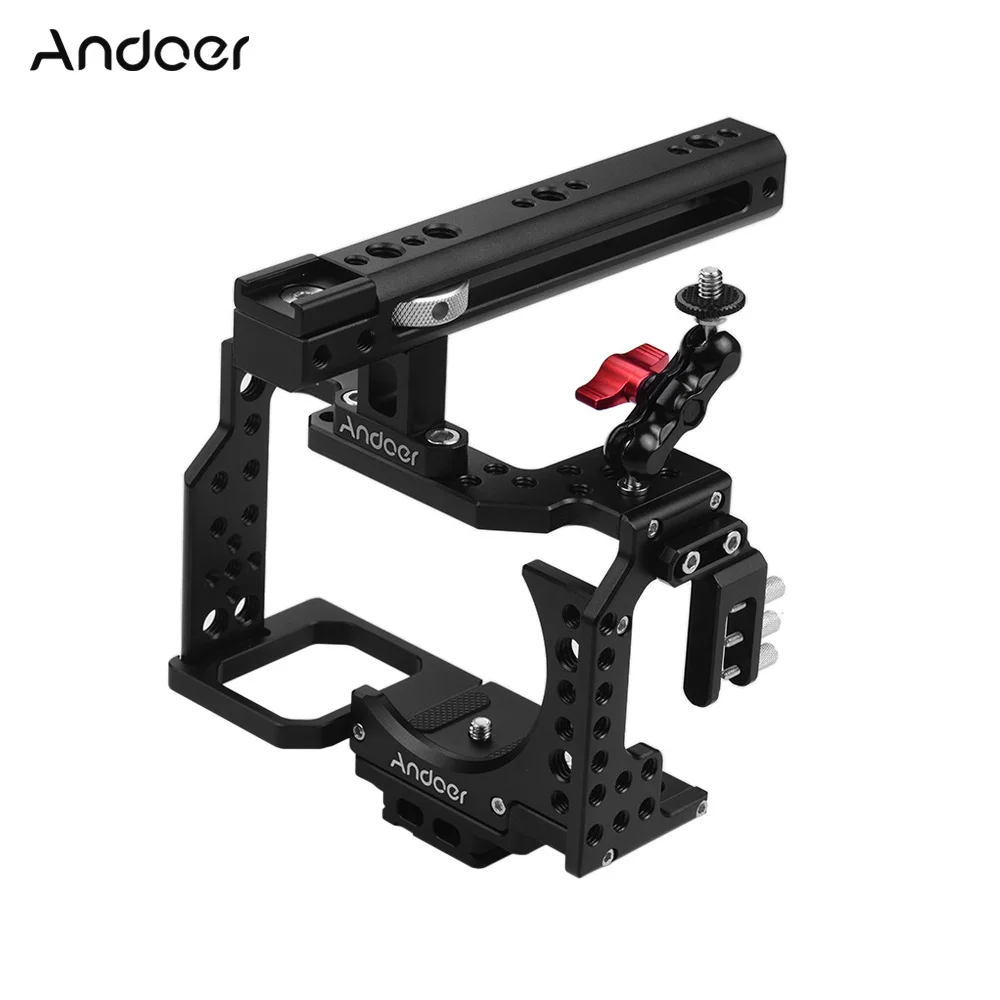 Andoer Camera Cage Top Handle Video Film Making Stabilizer Cold Shoe Mount Cable Clamp Mount Adapter for Sony A7 Series Camera
Andoer Camera Cage Top Handle Video Film Making Stabilizer Cold Shoe Mount Cable Clamp Mount Adapter for Sony A7 Series Camera