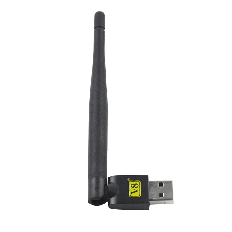 V8 USB Wifi с антенной работает для бесплатных цифровых спутниковых приемников серии Sat V7 V8 и других приставок FTA
V8 USB Wifi с антенной работает для бесплатных цифровых спутниковых приемников серии Sat V7 V8 и других приставок FTA