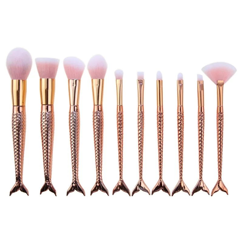 Mermaid make-up brush make-up tool gradient color 10 make-up brushes set make-up make-up fish tail brush
Mermaid make-up brush make-up tool gradient color 10 make-up brushes set make-up make-up fish tail brush