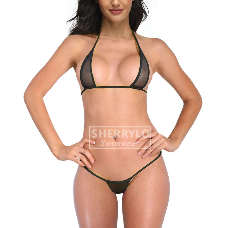 Black Sheer Micro Bikini Extreme String Teeny Tiny Bikinis for Women Extra Small Thong Bathing Suit Microbikini Tanning Biquini
Black Sheer Micro Bikini Extreme String Teeny Tiny Bikinis for Women Extra Small Thong Bathing Suit Microbikini Tanning Biquini