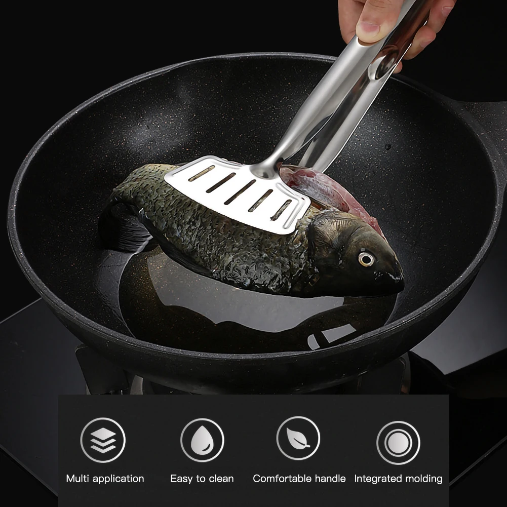 Stainless Steel Kitchen Tongs Double Spatula Steak Clamps Pizza Clip Fish Gripper Stainless Steel Kitchen Cooking Tools
Stainless Steel Kitchen Tongs Double Spatula Steak Clamps Pizza Clip Fish Gripper Stainless Steel Kitchen Cooking Tools