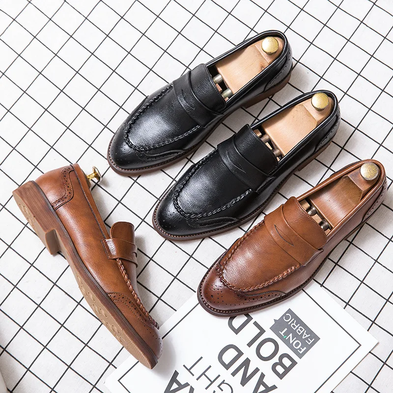 2021 Summer Men's PU New Square Heel Low Top Breathable Comfortable Personality Fashion Casual Leather Shoes YX124
2021 Summer Men's PU New Square Heel Low Top Breathable Comfortable Personality Fashion Casual Leather Shoes YX124