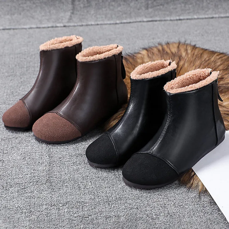 Women Warm Ankle Boots Plush Winter Cotton Shoes Slip On Zipper Ladies Snow Boots Comfortable Leisure Flat Female Shoes
Women Warm Ankle Boots Plush Winter Cotton Shoes Slip On Zipper Ladies Snow Boots Comfortable Leisure Flat Female Shoes