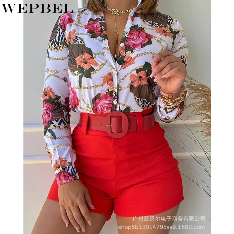 Женский комплект из двух предметов WEPBEL, однобортный Топ с цветочным принтом и шорты с высокой талией, уличная одежда
Женский комплект из двух предметов WEPBEL, однобортный Топ с цветочным принтом и шорты с высокой талией, уличная одежда