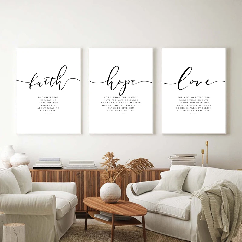 Вера Надежда Любовь текстами и сюжетами из Библии изображением Иисуса Христа