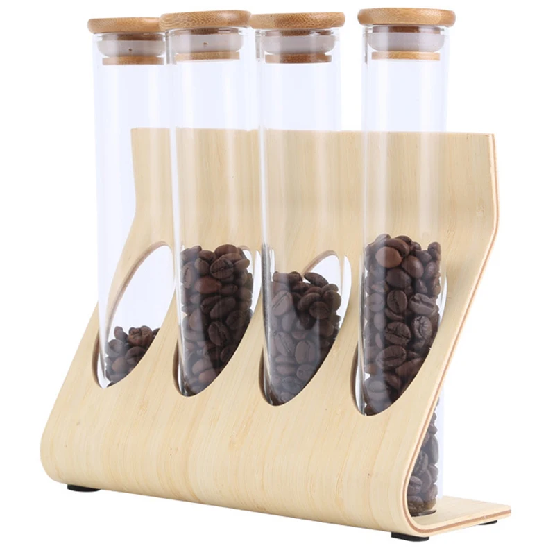 Wooden Coffee Beans Tea Display Rack Stand Gl Test Tube Sealed Storage Decorative Ornaments Cereals Canister for Barista
Wooden Coffee Beans Tea Display Rack Stand Gl Test Tube Sealed Storage Decorative Ornaments Cereals Canister for Barista