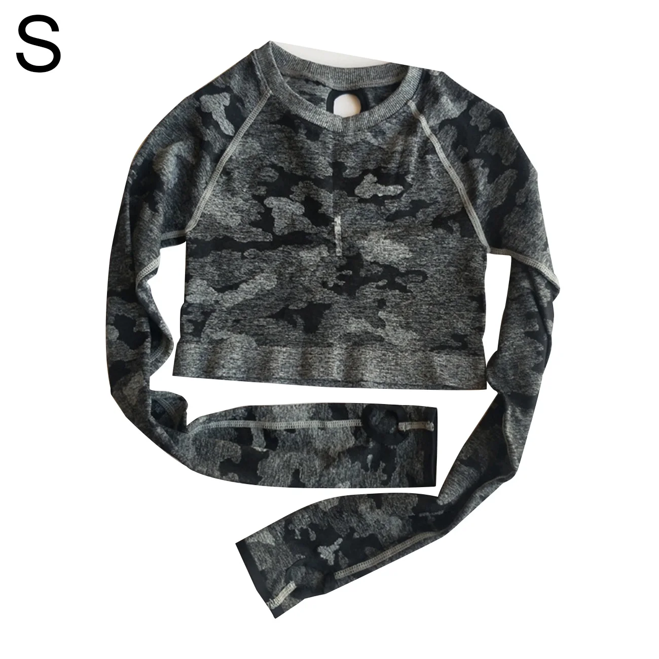 Women Yoga Crop Top Camouflage Long Sleeve Round Neck Quick-dry Slim Sportswear Fitness Running Workout Sports Tee
Women Yoga Crop Top Camouflage Long Sleeve Round Neck Quick-dry Slim Sportswear Fitness Running Workout Sports Tee