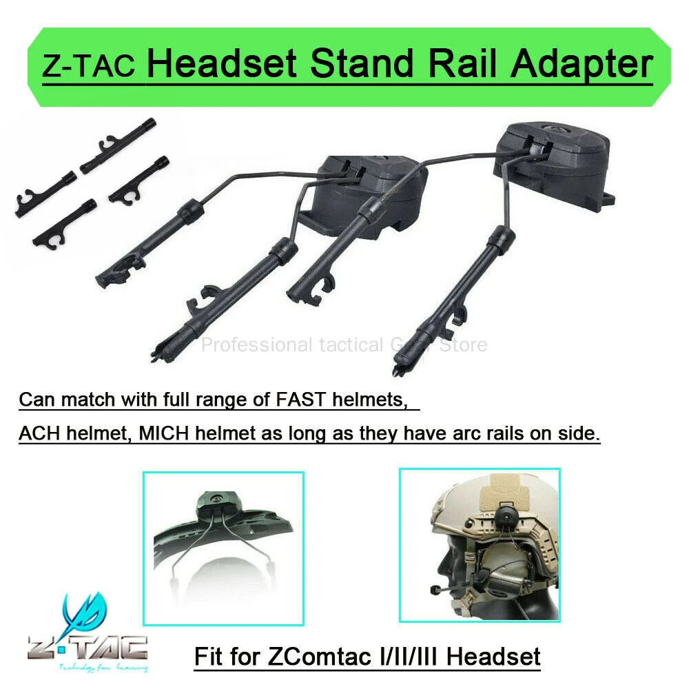 Z-TAC Tactical Helmet Rail Headset Accessories Adapter Set headphone replacement parts for Compact Airsoft Z041 CI&C II Headset
Z-TAC Tactical Helmet Rail Headset Accessories Adapter Set headphone replacement parts for Compact Airsoft Z041 CI&C II Headset