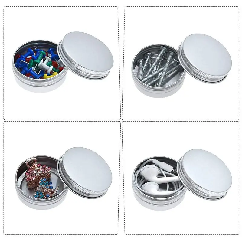 Pack Of 40 Screw Top Round Aluminum Tins Cans - Aluminum Screw Lid Round Tin Container Bottle
Pack Of 40 Screw Top Round Aluminum Tins Cans - Aluminum Screw Lid Round Tin Container Bottle