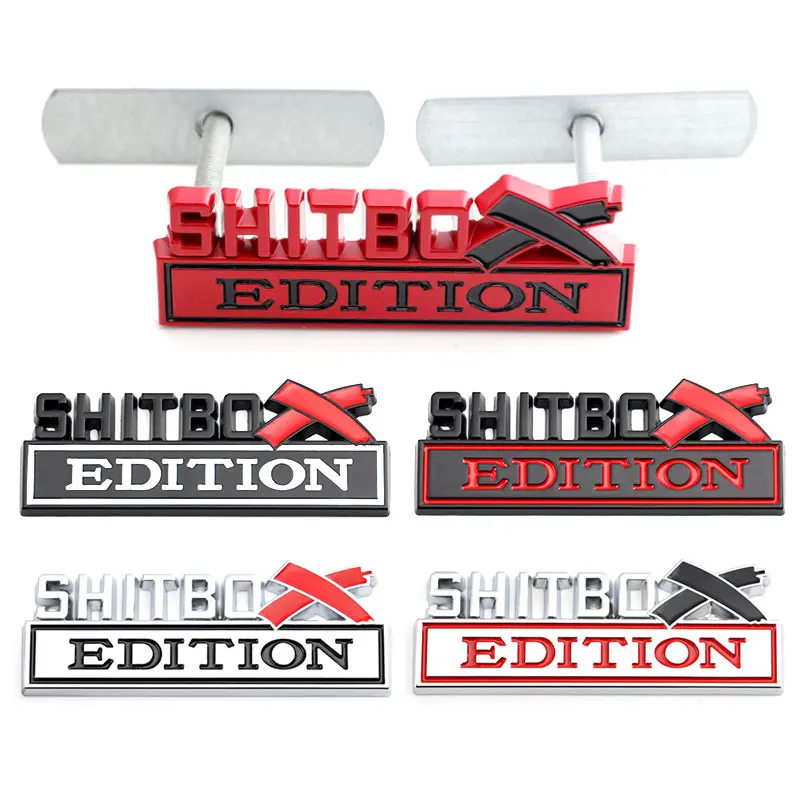 Автомобильная наклейка Matel SHITBOX Edition значок эмблема передняя решетка капота для BMW