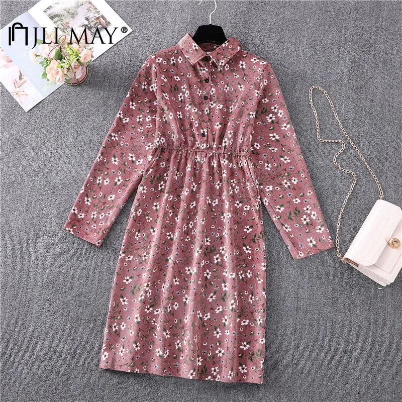 JLI MAY Vintage Print Dress Women Elegant Turn-down Collar Single breasted Long Sleeve Casual A-Line Knee-Length Dresses
JLI MAY Vintage Print Dress Women Elegant Turn-down Collar Single breasted Long Sleeve Casual A-Line Knee-Length Dresses