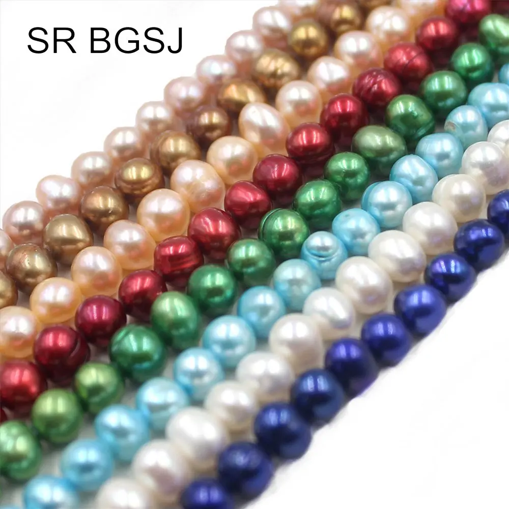 Free Shipping SR More Colors 6-7mm Wholesale Nearly Round Freshwater Natural Pearl Beads String 14"
Free Shipping SR More Colors 6-7mm Wholesale Nearly Round Freshwater Natural Pearl Beads String 14"