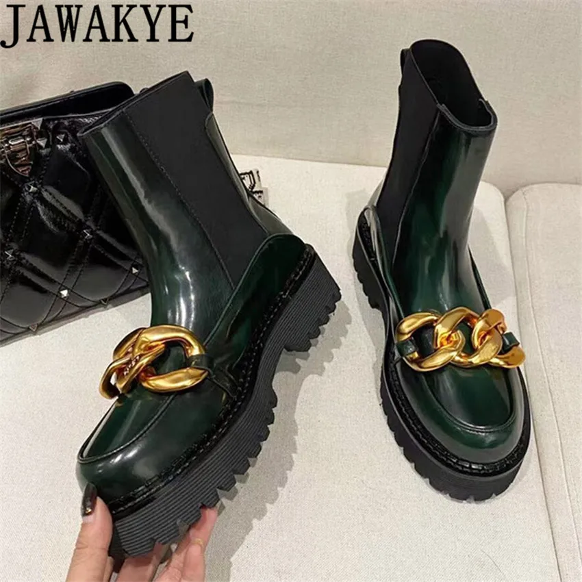 Ботильоны женские на толстой подошве, роскошные брендовые кожаные короткие сапоги с круглым носком, модные эластичные ботинки без шнуровки...
Ботильоны женские на толстой подошве, роскошные брендовые кожаные короткие сапоги с круглым носком, модные эластичные ботинки без шнуровки...