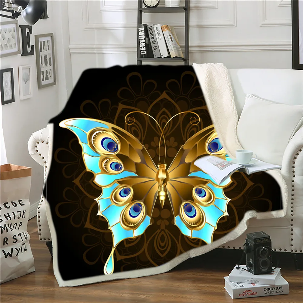 Fantasy Butterfly Sherpa Blanket Plush Sheet Cartoon Office Home Sofa Blanket Comfortable Soft Machine Washable Blanket
Fantasy Butterfly Sherpa Blanket Plush Sheet Cartoon Office Home Sofa Blanket Comfortable Soft Machine Washable Blanket