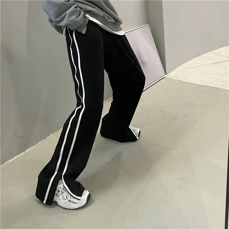 Black Wide Leg Pant Fashion 2021 Korean Style Spring Trousers Women High Waist Streetwear Stripe Sweatpants Women
Black Wide Leg Pant Fashion 2021 Korean Style Spring Trousers Women High Waist Streetwear Stripe Sweatpants Women