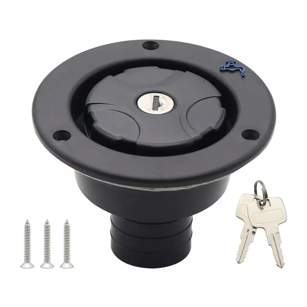 RV Water Tanks Filler Neck Plastic Lockable Fresh Water Fill Hatch Inlet Camper Trailer With 2 Keys For Motorhome Caravan Parts
RV Water Tanks Filler Neck Plastic Lockable Fresh Water Fill Hatch Inlet Camper Trailer With 2 Keys For Motorhome Caravan Parts