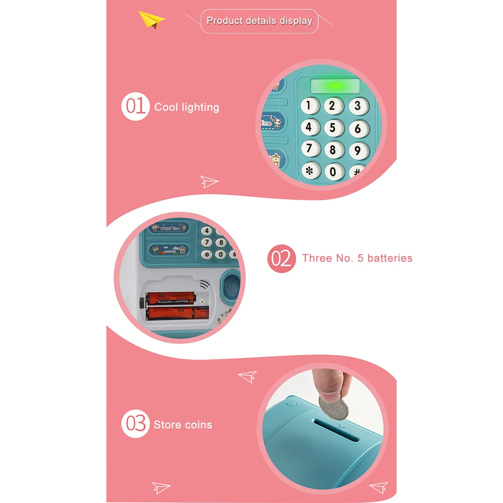 Electronic Piggy Bank ATM Password Money Box Cash Coins Saving Box ATM Bank Safe Box Automatic Deposit Banknote Christmas Gift
Electronic Piggy Bank ATM Password Money Box Cash Coins Saving Box ATM Bank Safe Box Automatic Deposit Banknote Christmas Gift