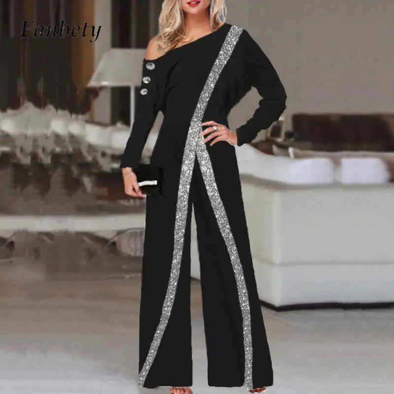 Women Fashion Sequin Jumpsuits Spring Casual Loose Wide Leg Pant Overalls Rompers For Office Ladies Elegant Patchwork Playsuits
Women Fashion Sequin Jumpsuits Spring Casual Loose Wide Leg Pant Overalls Rompers For Office Ladies Elegant Patchwork Playsuits