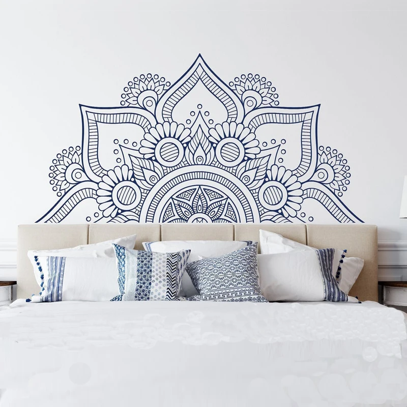 Half Mandala Wall Decal Headboard Vinyl Stickers Boho Bohemian Bedroom Decor, Ornament Bedroom Decoration, Yoga Wall Art MT25
Half Mandala Wall Decal Headboard Vinyl Stickers Boho Bohemian Bedroom Decor, Ornament Bedroom Decoration, Yoga Wall Art MT25