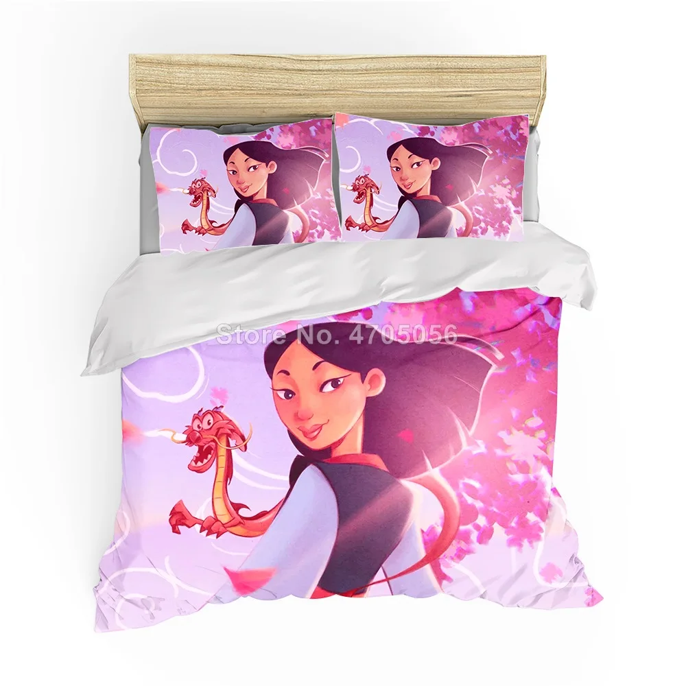 Disney Mulan Princess Bedding Set Single Double Queen King Duvet Cover Pillow Case Girl Bedclothes 3-piece Gift for Kids
Disney Mulan Princess Bedding Set Single Double Queen King Duvet Cover Pillow Case Girl Bedclothes 3-piece Gift for Kids