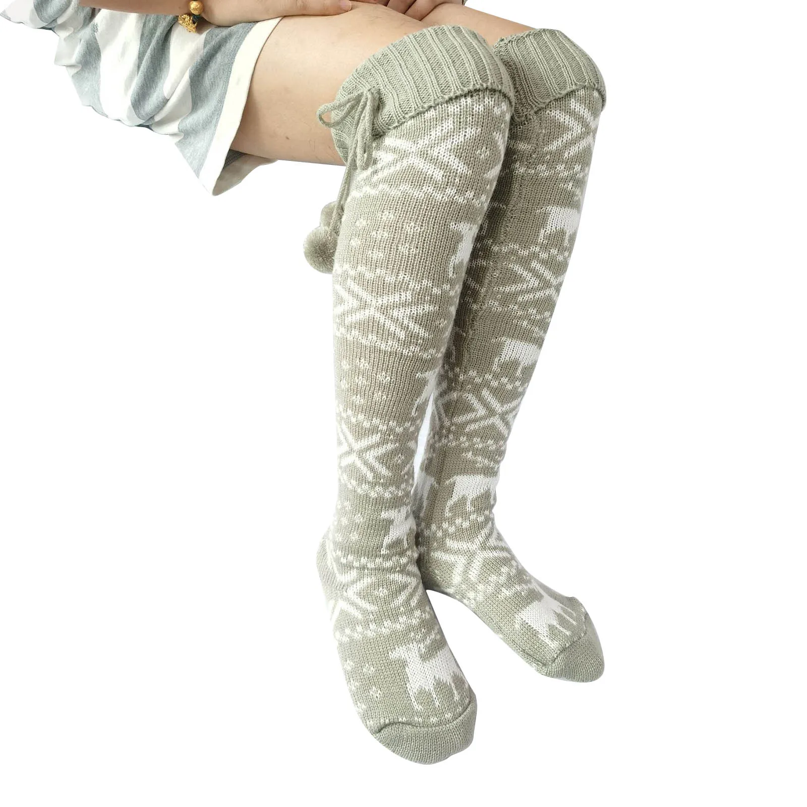 Women Over Knee Elk Snowman Patterns Knitted Socks Christmas Stack With Hair Ball Warm Xmas Decoration Winter AC889
Women Over Knee Elk Snowman Patterns Knitted Socks Christmas Stack With Hair Ball Warm Xmas Decoration Winter AC889