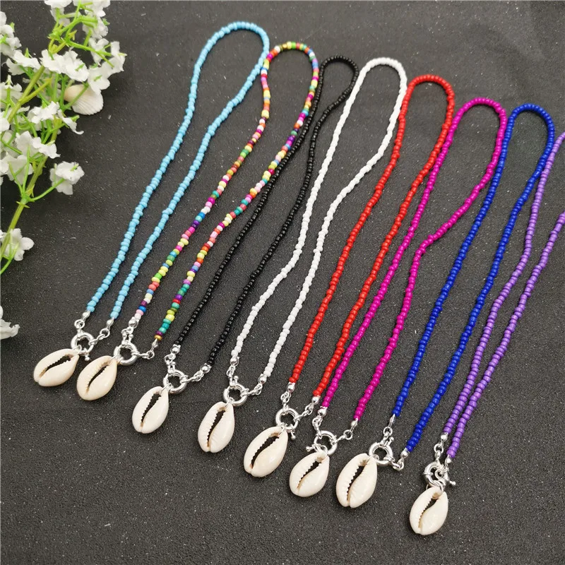 3mm White Black Colorful Beads Strand Necklace For Women Fashion Silver Color Natural Shell Pendant Necklace 2019 Long Necklace
3mm White Black Colorful Beads Strand Necklace For Women Fashion Silver Color Natural Shell Pendant Necklace 2019 Long Necklace
